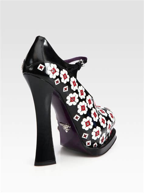 prada short heels|mary jane Prada shoes.